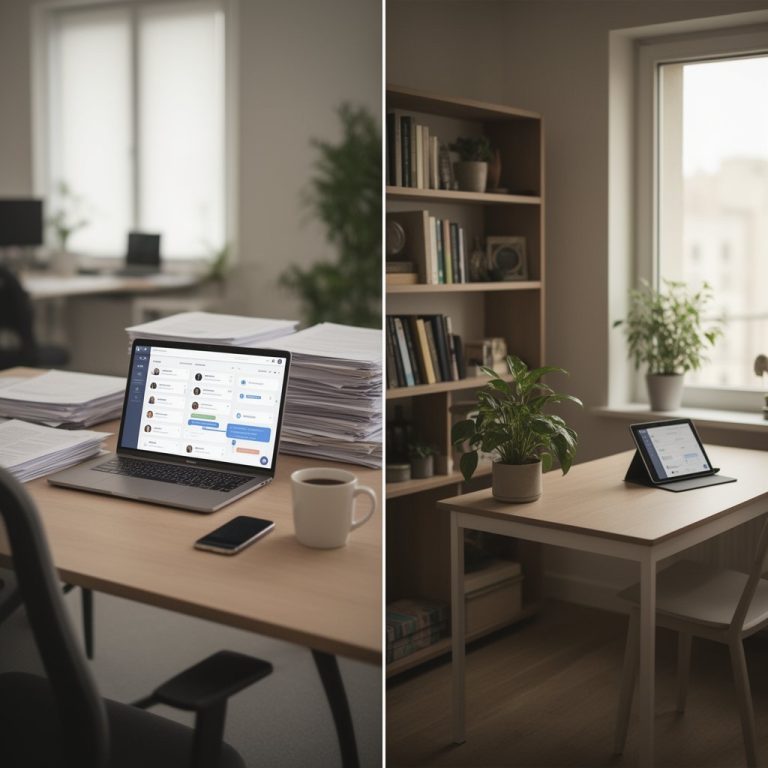 Comparativo: Trabalho remoto vs. presencial na gestão de clínicas