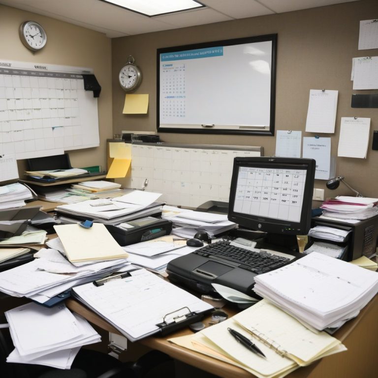 falta de organização clínica